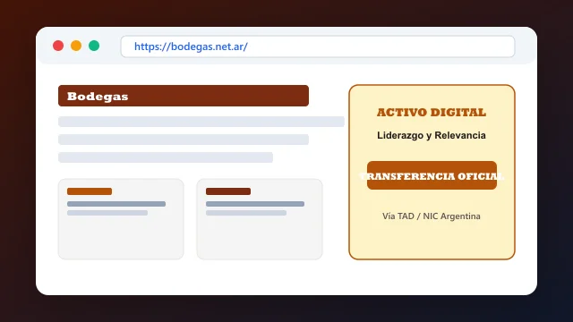 Ecosistema digital, branding y proceso de cesión registral formal de bodegas.net.ar